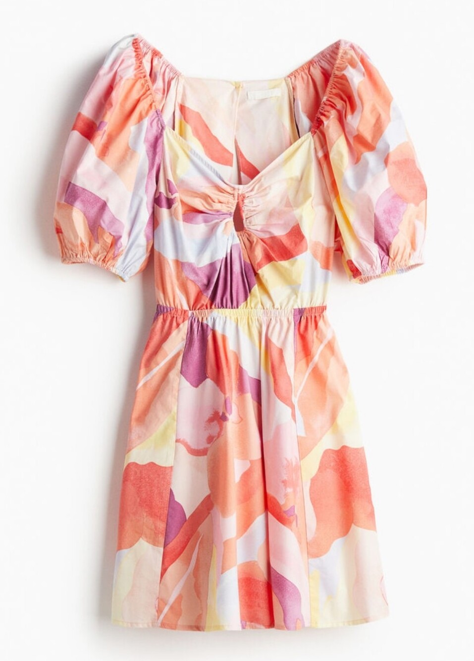 H&M Sweetheart-neck poplin dress